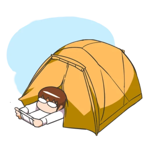 tenda, sosok tenda, tenda kartun, tenda kartun, tenda wisata