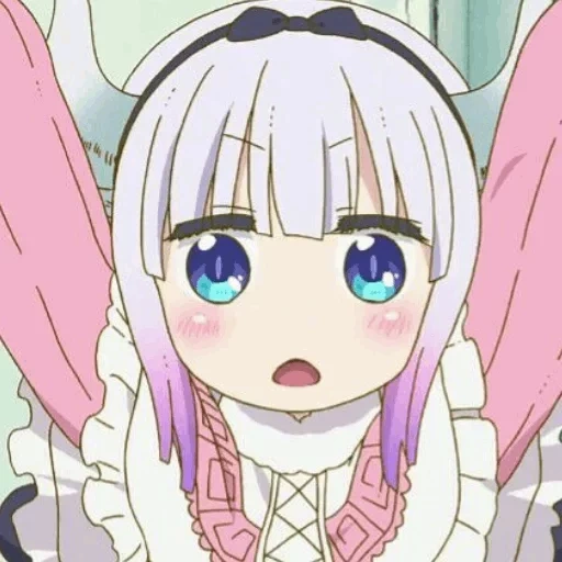 anime cute, kanna kamui, anime characters, maid kobayashi, dragon maid kobayashi