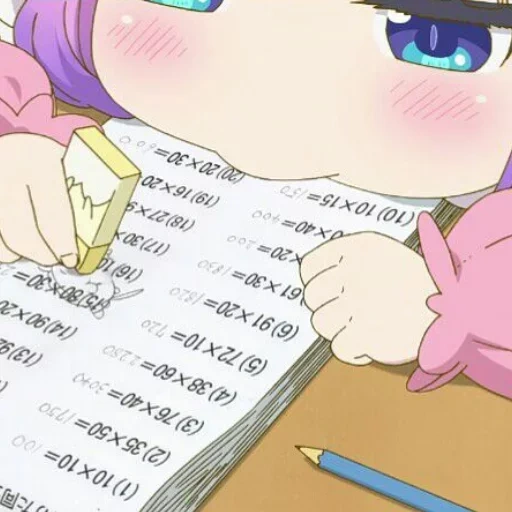 anime neko, kanna kamui, anime girl, anime charaktere, niedliche anime-muster