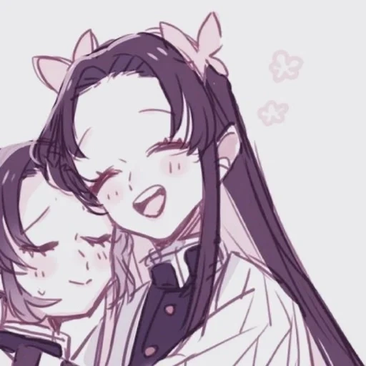 nezuko, канаэ санэми, nezuko kamado, канаэ кочо юри, nezuko and kanao