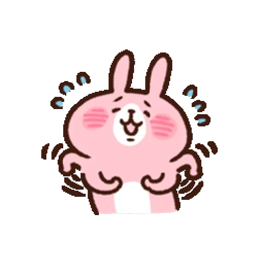 kawaii, rabbit, a toy, emoji is sweet, smiley rabbit