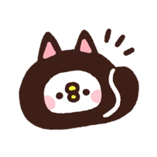 chat, meow_emodzi, saniro kuromi, icône kuromi, décodage emoji choco lapin