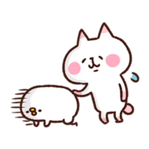 kavai cat, the animals are cute, cute kawaii drawings, kawaii cats a couple, kawai chibi cats love