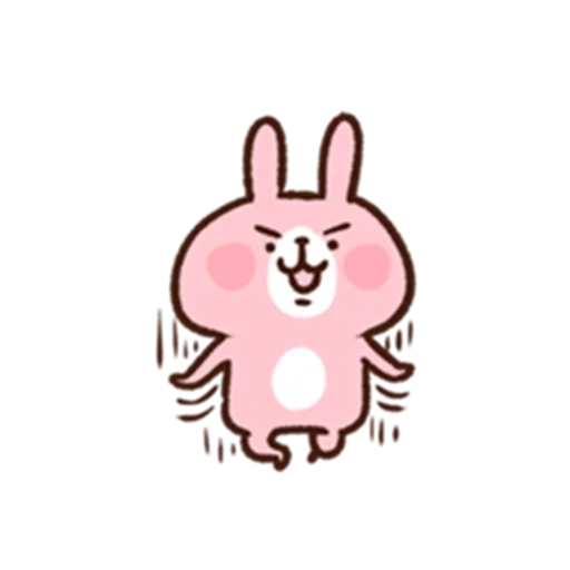kawaii, um brinquedo, animado, desenhos fofos, coelho rosa coelho