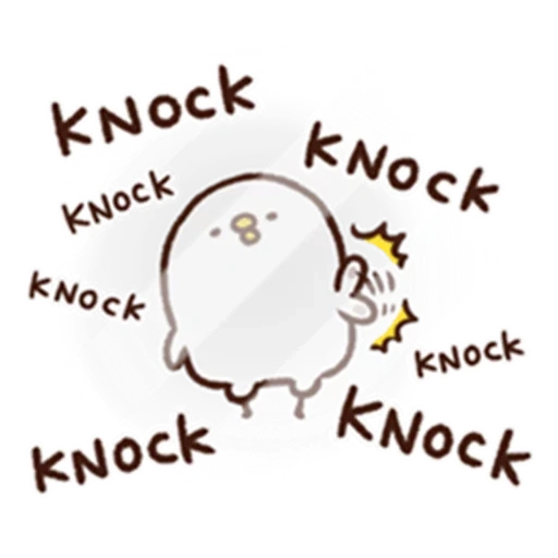 texto, desenhos fofos, desenhos kawaii, knock knock piadas, ilustrações são fofas