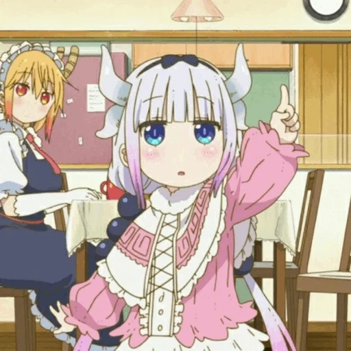 kanna kamui, personaggi anime, maid kobayashi, maid kobayashi cannes, dragon maid kobayashi