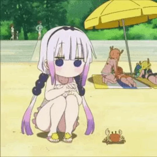 cannes kamui, kanna kamui, anime itu lucu, anime maid dragon, naga pembantu kobayashi