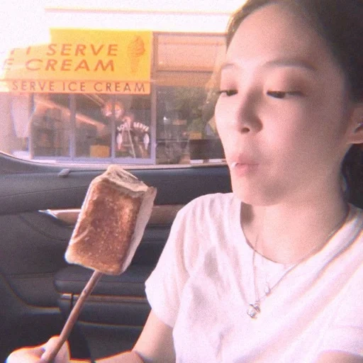 asiático, maio de 2019, kim jennie, jenny king, sorvete chinês