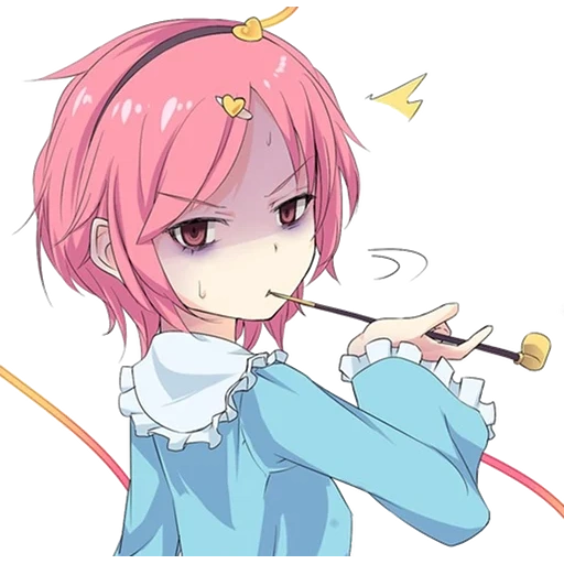 letras, chicas de anime, komeiji satori, hermoso anime, satori tamada art