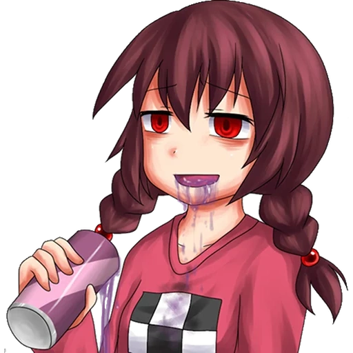 animation, cartoon character, anime yume nikki, vomit girl animation, yume nikki madotsuki