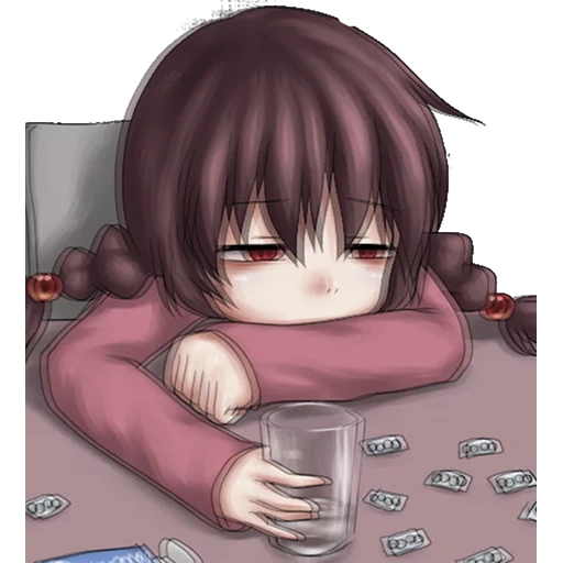 immagine, l'anime dorme, yum nikki, anime tossicodipendente, vomit di madotsuki