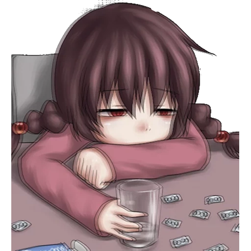 рисунок, спит аниме, yume nikki, аниме наркоман, madotsuki vomit