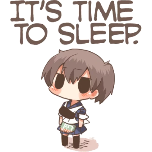 figure, anime creative, animation kawawai, anime drôle, time to sleep