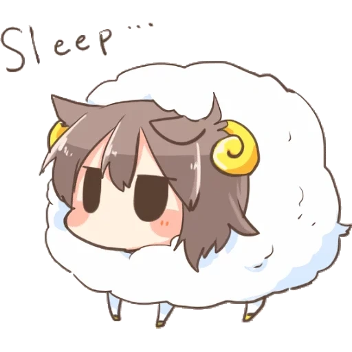 to sleep, animação fofa, carneiro anime, kancolle sleep, padrão bonito anime