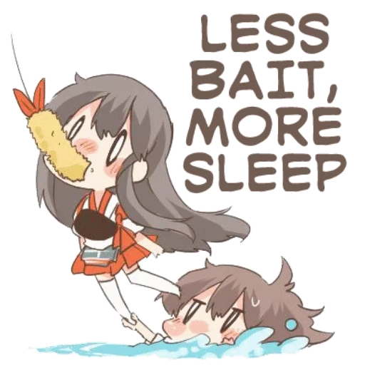 motivo de animação, animação fofa, kancolle sleep, personagem de anime, kancolle sleep meme