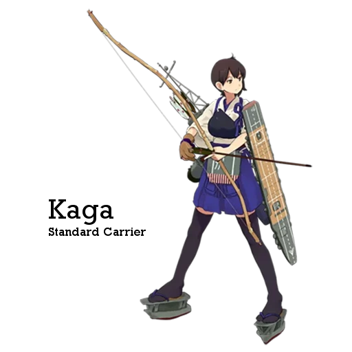 kaga, anime, anime art, figma without a background, japanese anime