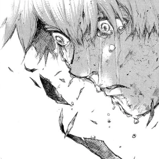 манга, рисунок, kaneki ken манга, манга токийский гуль, канеки кен манга мемы