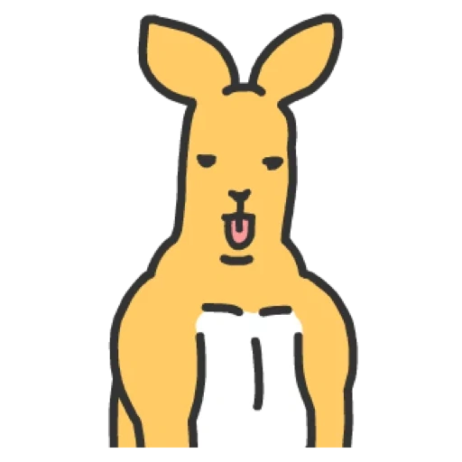 lucu sekali, kanguru, pola kanguru, binatang kanguru, stiker kanguru