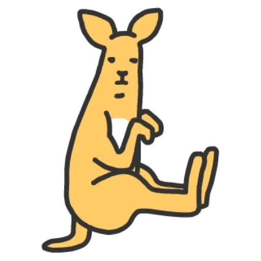 kangourou, vêtements de kangourou, kangourou d'emoji, motif kangourou, cartoon de kangourou