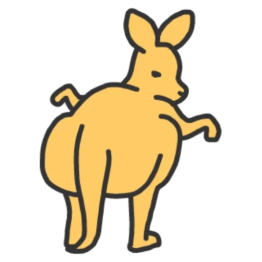 kanguru, pola kanguru, kanguru kawai, kartun kanguru, pola lucu kanguru