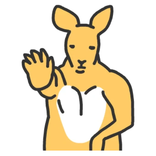 canguro, niños de canguro, dibujo de canguro, caricatura de canguro