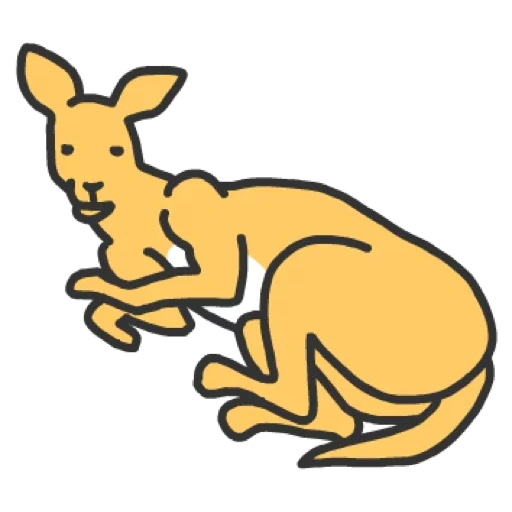 kanguru, vektor kanguru, pola kanguru, bentuk kanguru