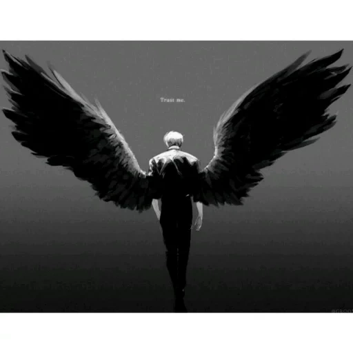 angelo, angelo d'arte, l'angelo è buio, l'arte angelo caduta, gilbert è un angelo caduto