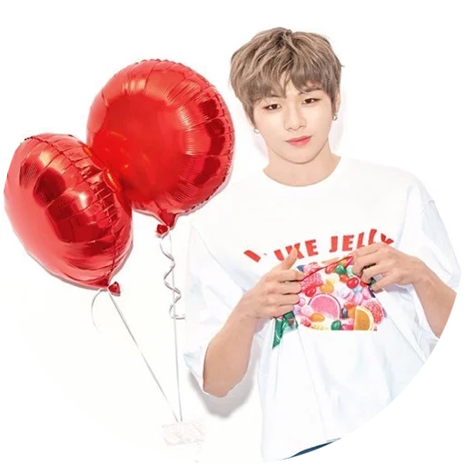 wanna one, kang daniel, boys di bangtan, spettacolo di palloncini rossi, compleanno di qi myeong