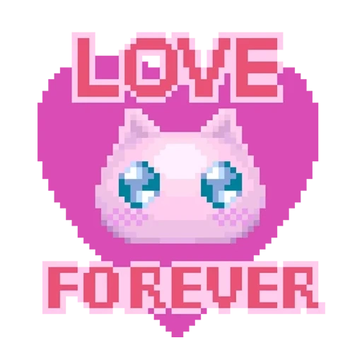love, anime, love forever, phoques roses, smiley chat rose