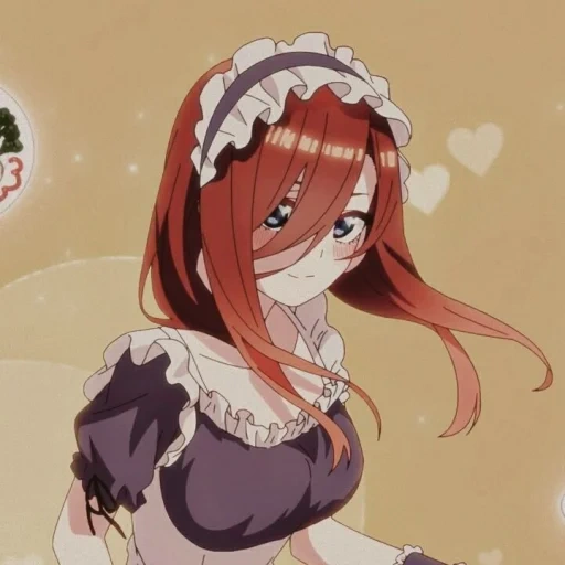 menina anime, papel de animação, cinco noivas na segunda temporada, animação erza scarlett, gotoubun no hanayome
