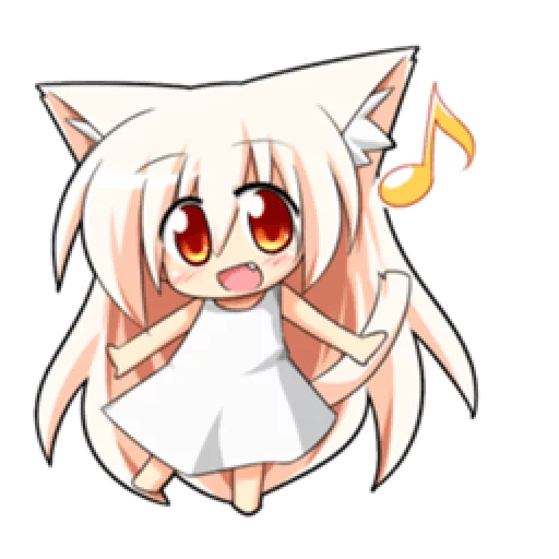 animação de outono norte, momiji awoo, personagem de anime, moukou chibi atrás da cabeça, humanização de kubemadoka