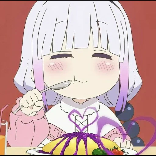 kanna, anime guru, kanna kamui, anime characters, dragon maid kobayashi cannes chibi