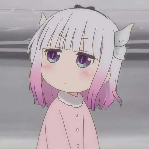 аниме, аниме неко, kanna kamui, marshmallows, аниме персонажи