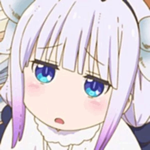 kobayashi, kanna kamui, maid kobayashi, dragon maid kobayashi, canha anime kobayashi face