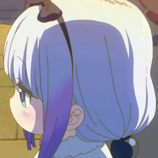 personagem de anime, a empregada do dragão de kobayashi, a empregada kobayashi sanlong, animação feminina xiaolin long, dragon girl kobayashi cannes triste
