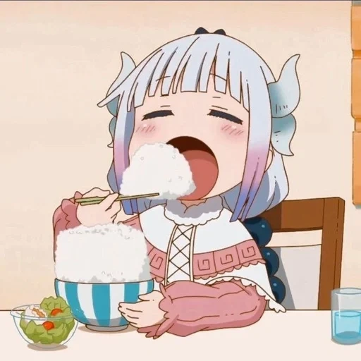 kanna kamui, animation funny, kobayashi's maid, kobayashi's maid, kobayashi's dragon maid