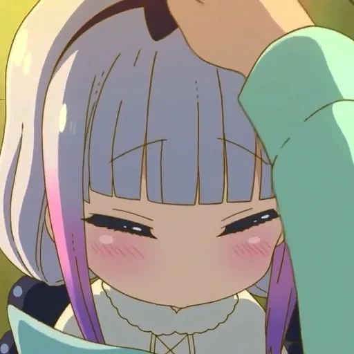 kanna kamui, personagem de anime, a empregada de kobayashi, animação de dragão de empregada, a empregada do dragão kobayashi sankang chorou