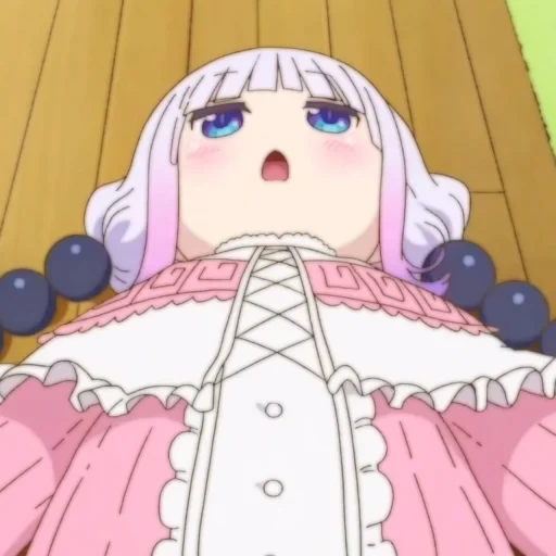 android, cartoon cute, cartoon character, 5000-meter race, kobayashi's maid