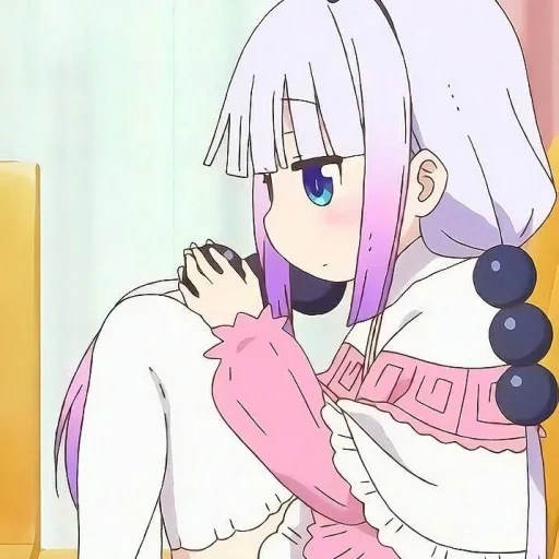 kanna kamui, anime mignon, personnages d'anime, kobayashi la femme de ménage de l'anime, la servante dragon de kobayashi