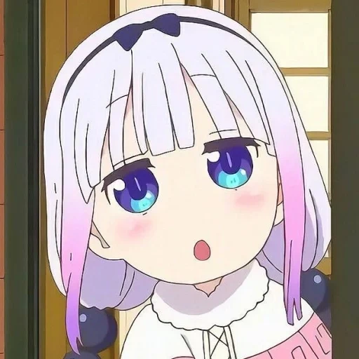 anime, anime süß, canna kamui meme, anime charaktere, der maid dragon anime