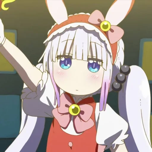 kuligin, kanna kamui, cartoon character, anime girl animation, maid dragon animation