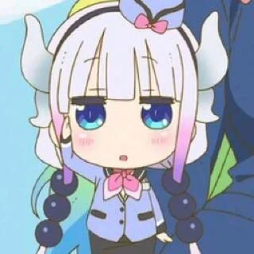 kanna kamui, lovely cartoon, kobayashi's maid, kobayashi's maid, kobayashi's dragon maid