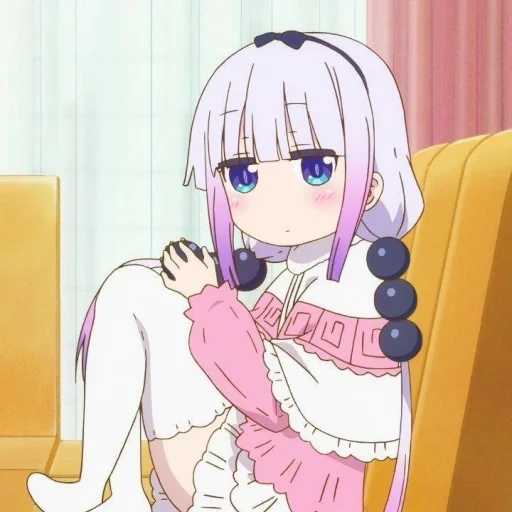 kanna kamui, nyonya kobayashi, karakter anime, maid kobayashi, pembantu nyonya kobayashi