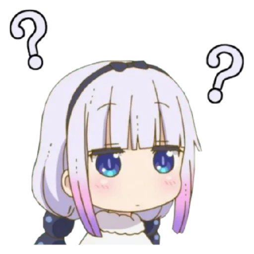 anime, kanna kamui, anime emoji, emoji anime, karakter anime