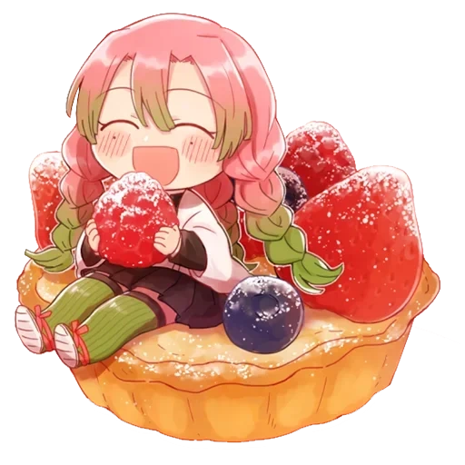 chibi, makanan anime, anime kue, kue anime, kue anime water red cliff