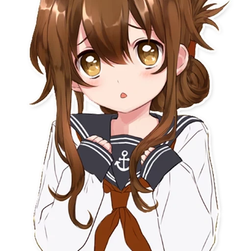 inazuma, аниме арты, тянка без фона, kantai collection, аниме арты девушек