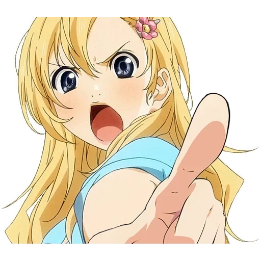 chica de animación, miyazono kaori, personajes de animación, animación de cola de hada, tu mentira de abril