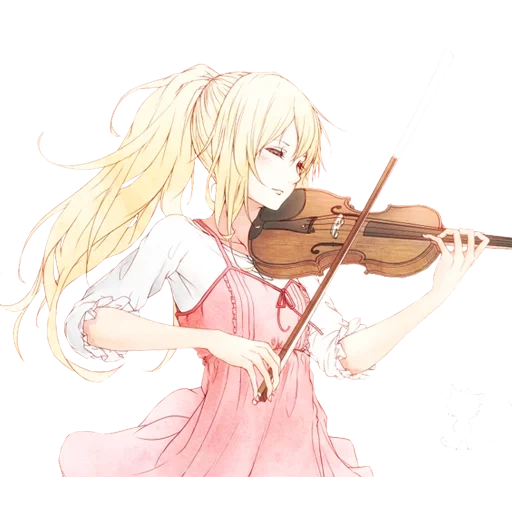 geigenkunst, anime violine, mädchen mit geigenkunst, ihre april lüge, ihr april liegt kaori