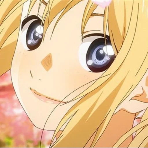 chica de animación, kaori miyazono, animación de miyano kaoru, tu mentira de abril, tu mentira de abril está ahumada