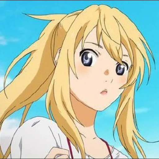 menina anime, miyazongxun, miyazono kaori, animação bonita, sua mentira em abril